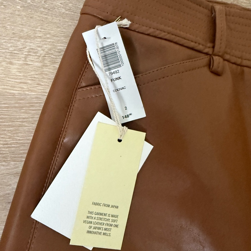 Wilfred Cognac Vegan Leather Pants
